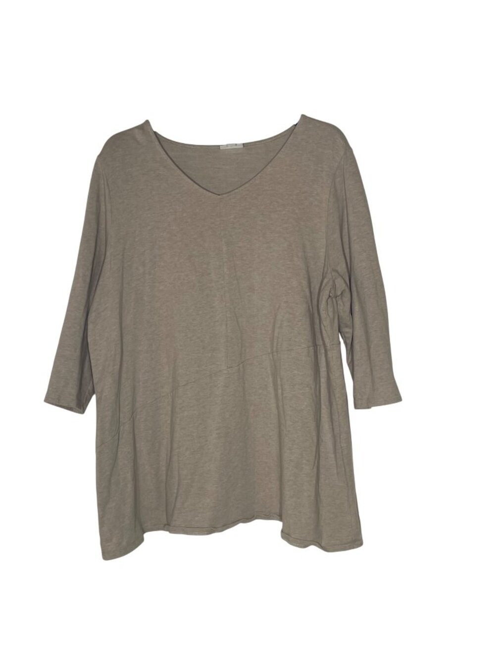 Pure Jill Asymmetrical Seam Front Lounge Top Sz 2X Pima Cotton Minimalist